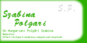 szabina polgari business card